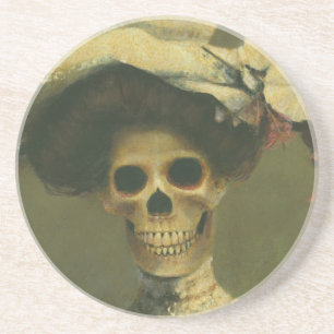 Gothic Skeleton Lady Coaster