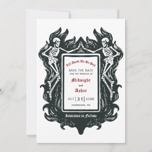 Gothic Skeleton Love Till Death Do Us Part Save T The Date