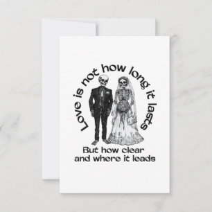 Gothic Skeleton RSVP Card - Til Death Love Quote
