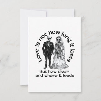 Gothic Skeleton RSVP Card - Til Death Love Quote