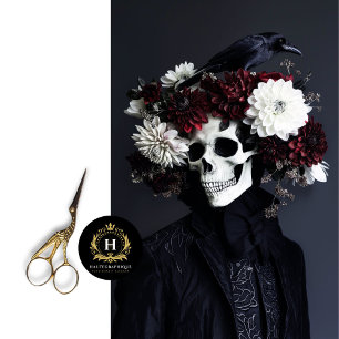 Gothic Skeleton Skull Decoupage Tissue Paper