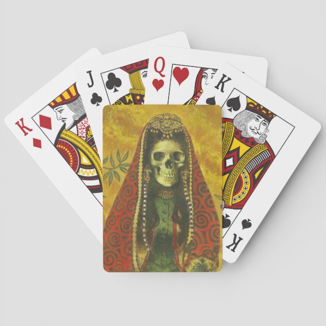 Gothic Skeleton Witch Playing Cards (Back)