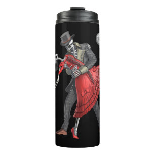 Gothic Skeletons Dancing Thermal Tumbler