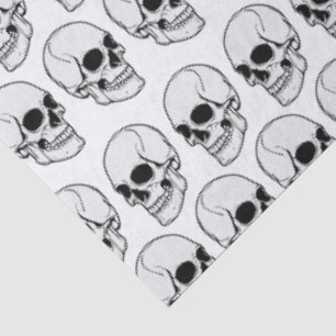 Gothic Skull #1F Angled View Tissue Paper