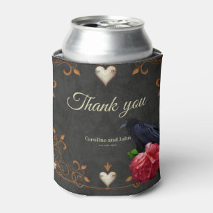 Gothic Skull and Raven. Can Cooler