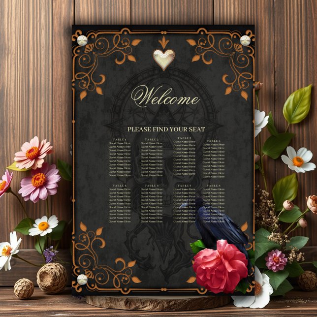 Gothic Skull and Raven. Poster (Creator Uploaded)