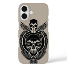 Gothic Skull Artwork with Intricate Details