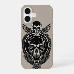 Gothic Skull Artwork with Intricate Details iPhone 16 Case