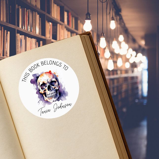 Gothic Skull Bookplate Stickers | This Book Belong (Creator Uploaded)