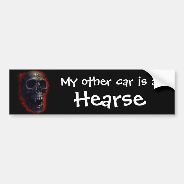 Gothic Skull Bumper Sticker (Front)