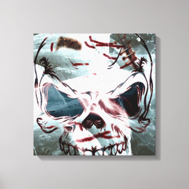 Gothic Skull Canvas Wall Art (Front)