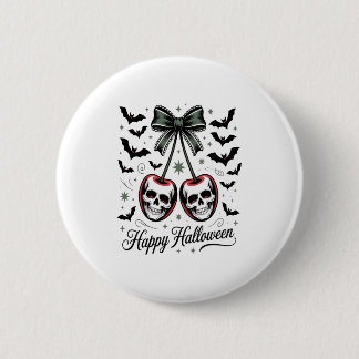 Gothic Skull Cherry Halloween 6 Cm Round Badge