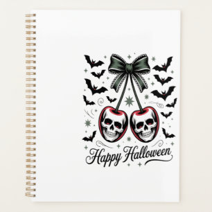 Gothic Skull Cherry Halloween Planner
