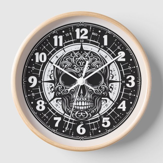 Gothic Skull Clock  (Front)