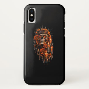 Gothic Skull Crown Halloween Dark Roses Spooky Des Case-Mate iPhone Case