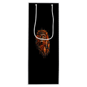Gothic Skull Crown Halloween Dark Roses Spooky Des Wine Gift Bag