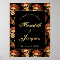 Gothic Skull Custom Welcome Halloween Wedding