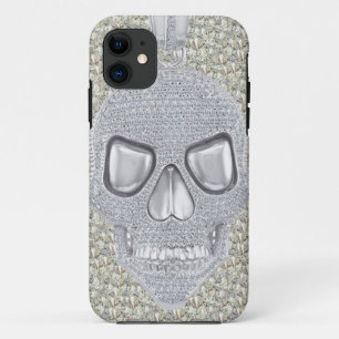 Gothic Skull Diamonds Print iPhone 11 Case
