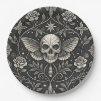 Gothic Skull Floral Celestial Pattern (1)