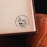 Gothic Skull Flowers Book From The library Of Rubber Stamp<br><div class="desc">Create your beautiful rubber stamp personalised with your name to customise your books in style!
The design features round typography and a gorgeous hand-drawn skull decorated with flowers and a beautiful butterfly.
Replace the text with your name and make it truly unique!</div>