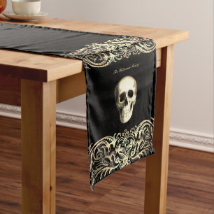 Gothic Skull Halloween Personalised Medium Table Runner