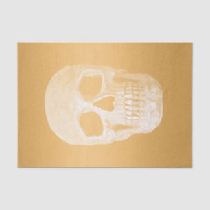 Gothic Skull Head Elegant Gold Metallic Tissue Paper