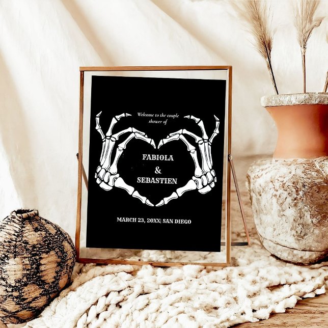 Gothic skull Heart Bridal Shower Welcome sign (Creator Uploaded)
