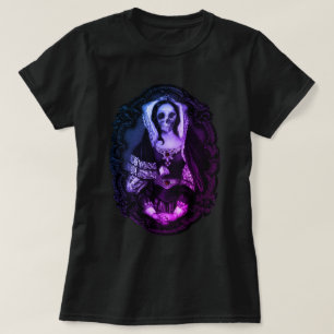 Gothic Skull Lady Purple T-Shirt
