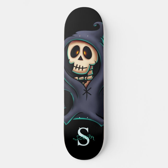 Gothic Skull Monogram theme Skateboard (Front)