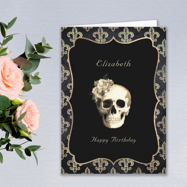  Gothic Skull Personalised Birthday Card (Creator Uploaded)