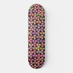 Gothic Skull Pop Art Colorful Fun Design Skateboard