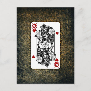 Gothic Skull Queen Playing Card