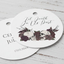 Gothic Skull & Rose Round