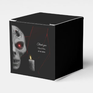 Gothic Skull Spider Candle - Dark Moody Halloween Favour Box