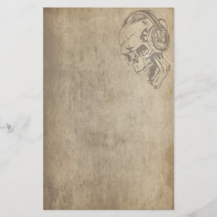 Gothic Skull Stationery