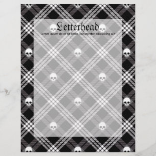 Gothic Skull Tartan Plaid