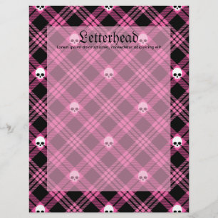 Gothic Skull Tartan Plaid
