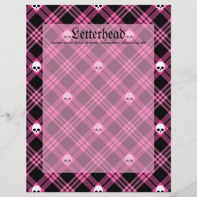 Gothic Skull Tartan Plaid (Front)