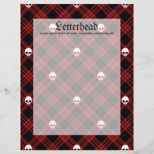 Gothic Skull Tartan Plaid