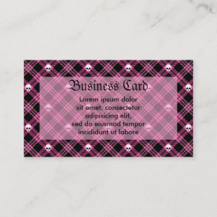 Gothic Skull Tartan Plaid Business Card