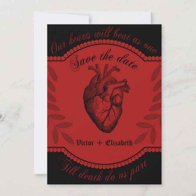 Gothic Skull Wedding Invitation (Front)
