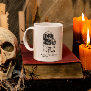 Gothic Skull Whiskey Vintage Halloween Party Mug