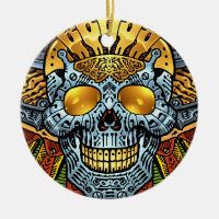 Gothic Skull with Guns and Bullets by Al Rio