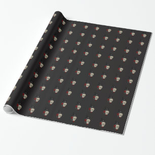 Gothic Skull With Rose and Raven Wrapping Paper