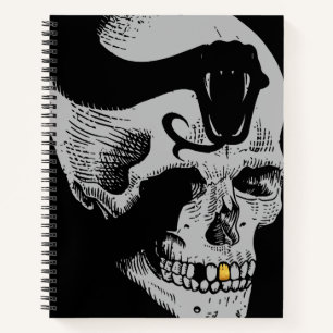 Gothic Skull with Snake Notebook