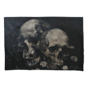 Gothic Skulls Bedding  Pillowcase