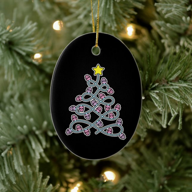 Gothic Skulls Christmas Tree Ornament (Tree)