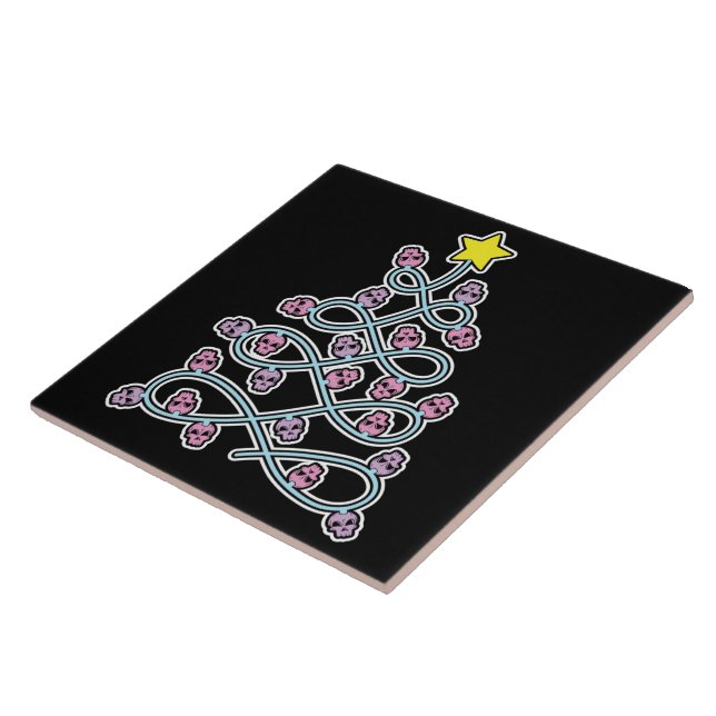 Gothic Skulls Christmas Tree Tile (Side)