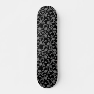 GOTHIC SKULLS CROSSBONES PATTERN SKATEBOARD