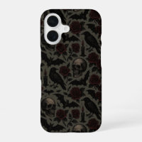 Gothic Skulls, Crows & Roses Pattern